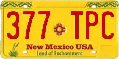 NM license plate 377TPC