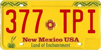 NM license plate 377TPI