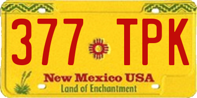 NM license plate 377TPK