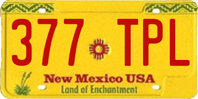 NM license plate 377TPL