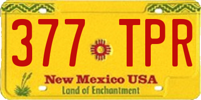 NM license plate 377TPR
