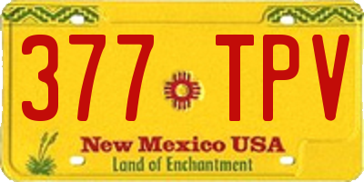 NM license plate 377TPV