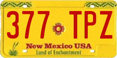 NM license plate 377TPZ