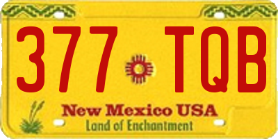 NM license plate 377TQB