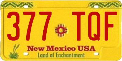 NM license plate 377TQF