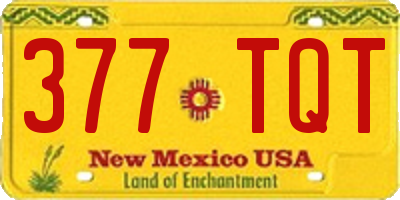 NM license plate 377TQT