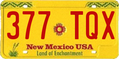 NM license plate 377TQX