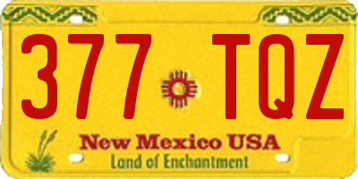 NM license plate 377TQZ