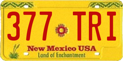 NM license plate 377TRI