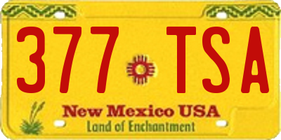 NM license plate 377TSA