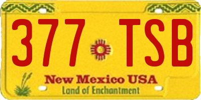 NM license plate 377TSB