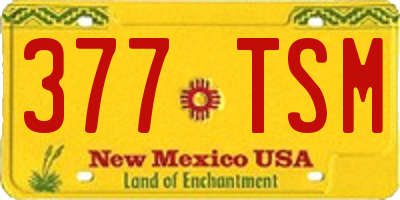 NM license plate 377TSM
