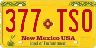 NM license plate 377TSO