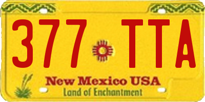 NM license plate 377TTA