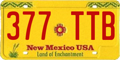 NM license plate 377TTB