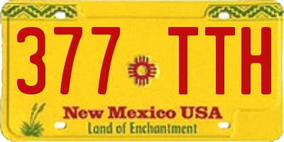 NM license plate 377TTH