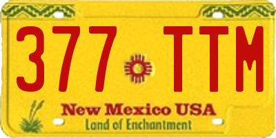 NM license plate 377TTM