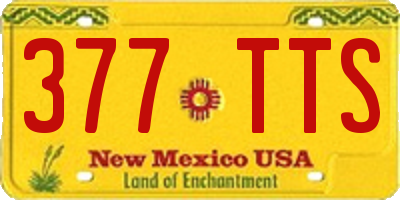 NM license plate 377TTS