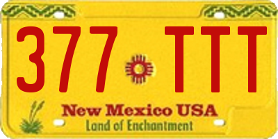 NM license plate 377TTT
