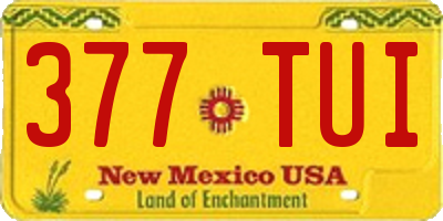NM license plate 377TUI