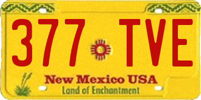 NM license plate 377TVE
