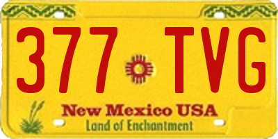 NM license plate 377TVG