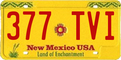 NM license plate 377TVI