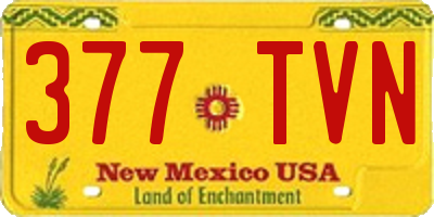 NM license plate 377TVN