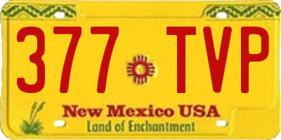 NM license plate 377TVP