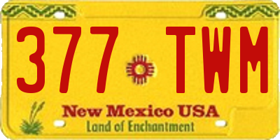NM license plate 377TWM