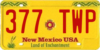 NM license plate 377TWP