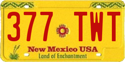 NM license plate 377TWT