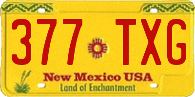 NM license plate 377TXG