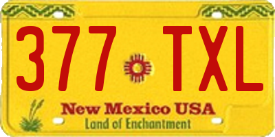 NM license plate 377TXL
