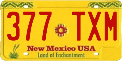 NM license plate 377TXM