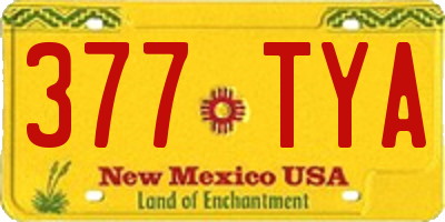 NM license plate 377TYA