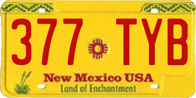 NM license plate 377TYB