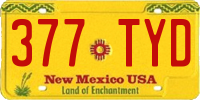NM license plate 377TYD