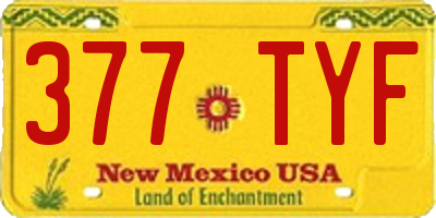 NM license plate 377TYF