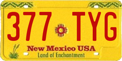NM license plate 377TYG