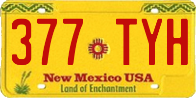 NM license plate 377TYH