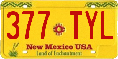 NM license plate 377TYL