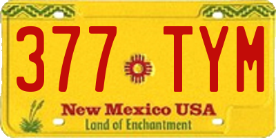 NM license plate 377TYM