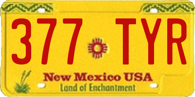 NM license plate 377TYR