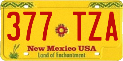 NM license plate 377TZA