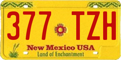NM license plate 377TZH
