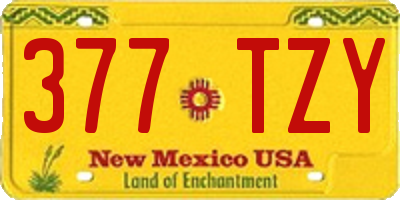 NM license plate 377TZY