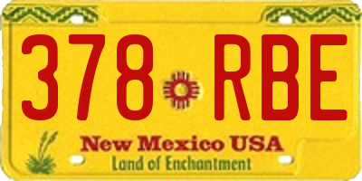 NM license plate 378RBE