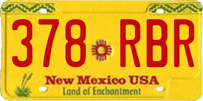 NM license plate 378RBR