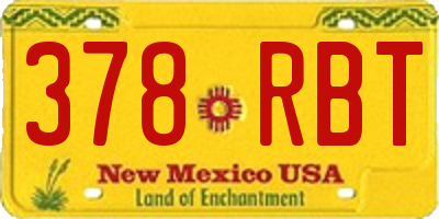 NM license plate 378RBT